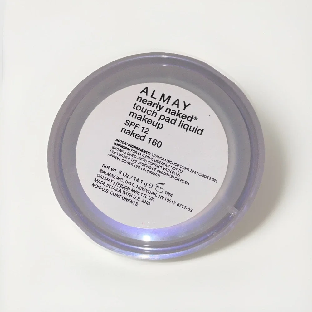 Almay Nearly Naked Touch Pad Liquid Makeup - Naked #160 - New -spf‎ 12
